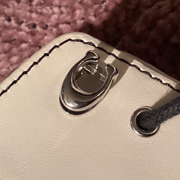 Coach Lorimer Leather Lace Up Combat Boots Cream White Size 8 - Picture 6 of 9